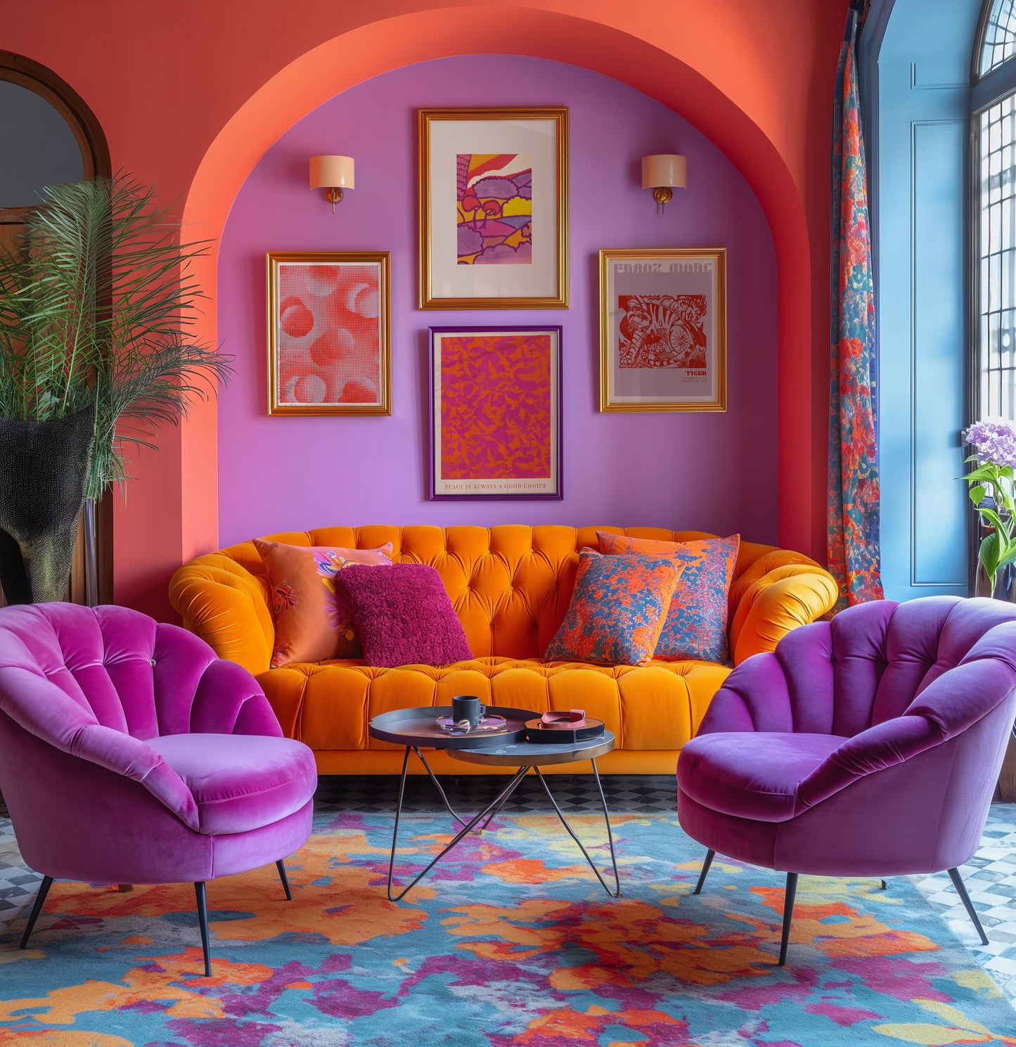 Grid Pattern - Lilac