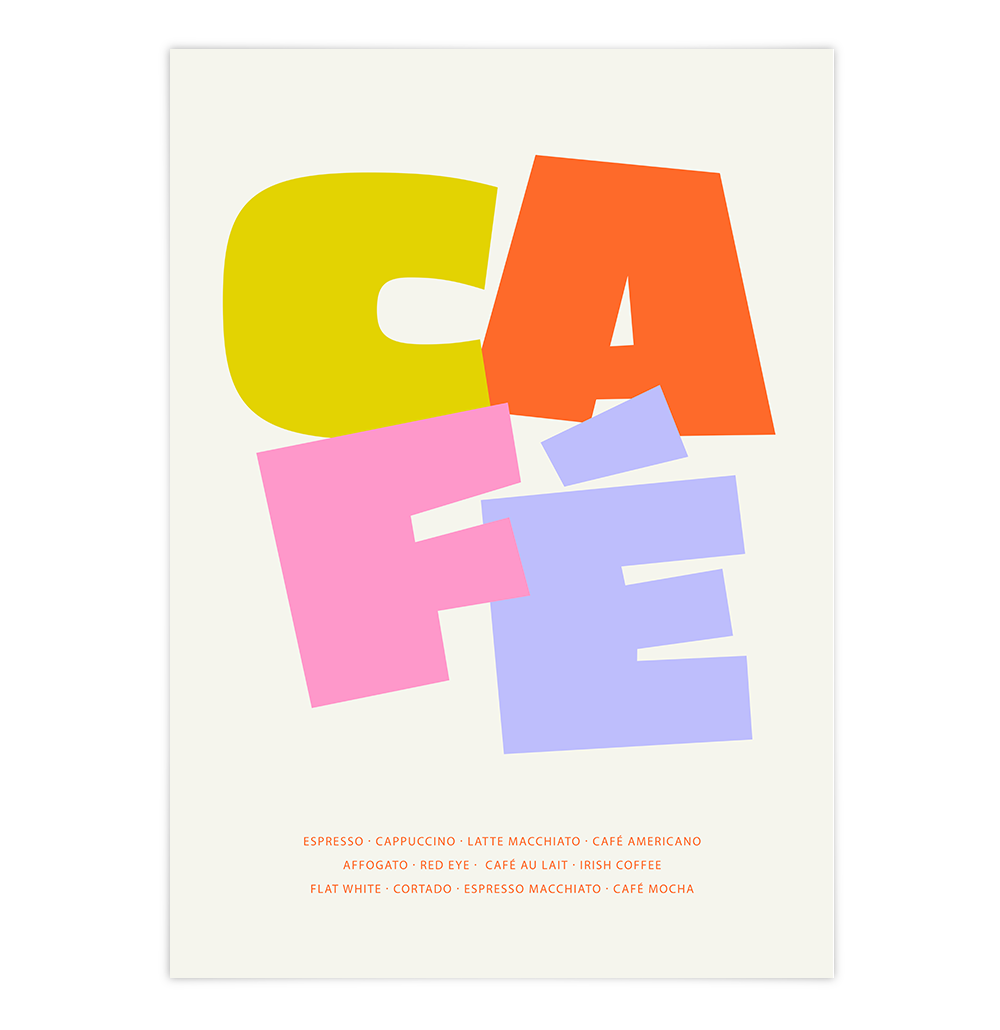 Colourful Café Letters