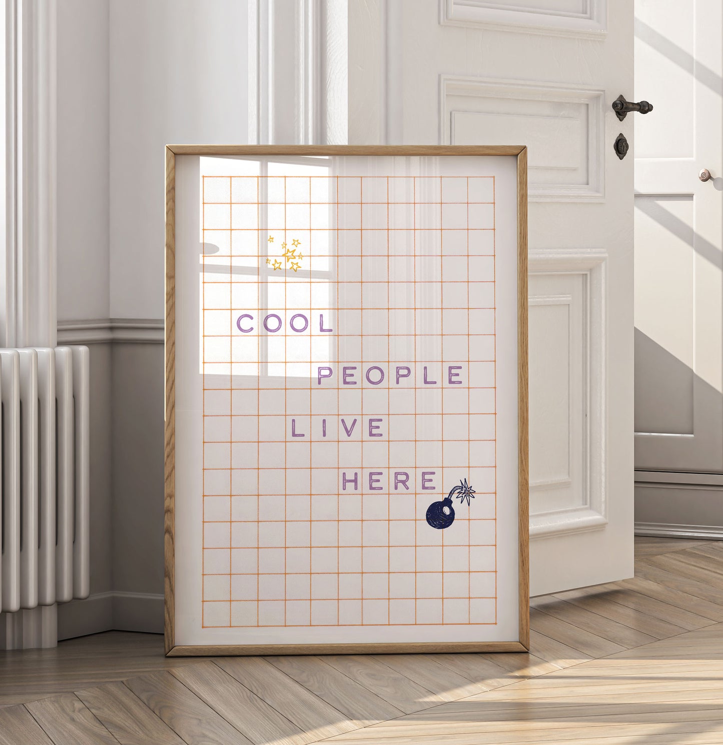 Hier wohnen coole Leute - Pink