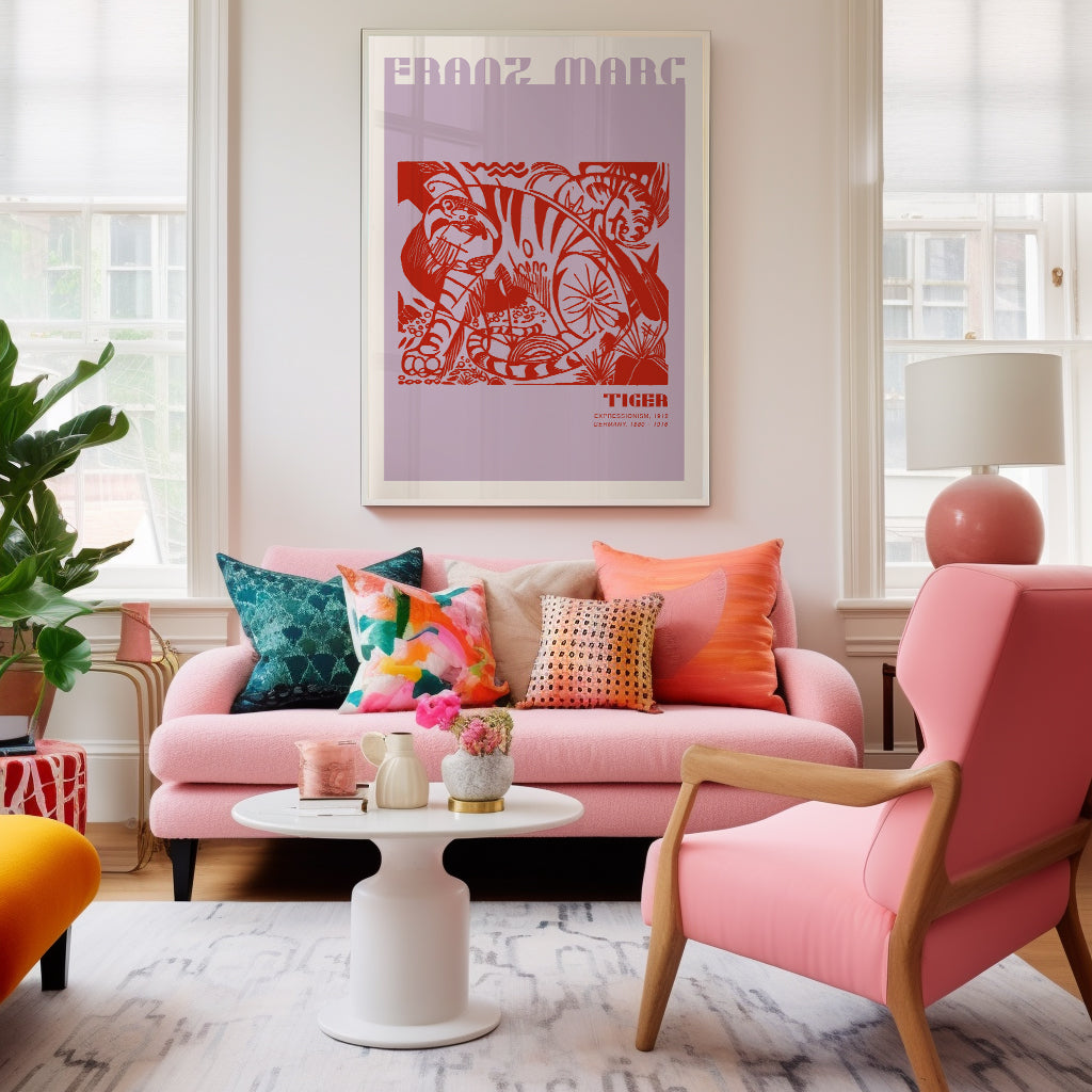 Franz Marc - Tiger - Lila