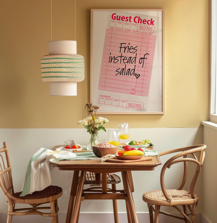 Fries instead of Salad - Guest Check