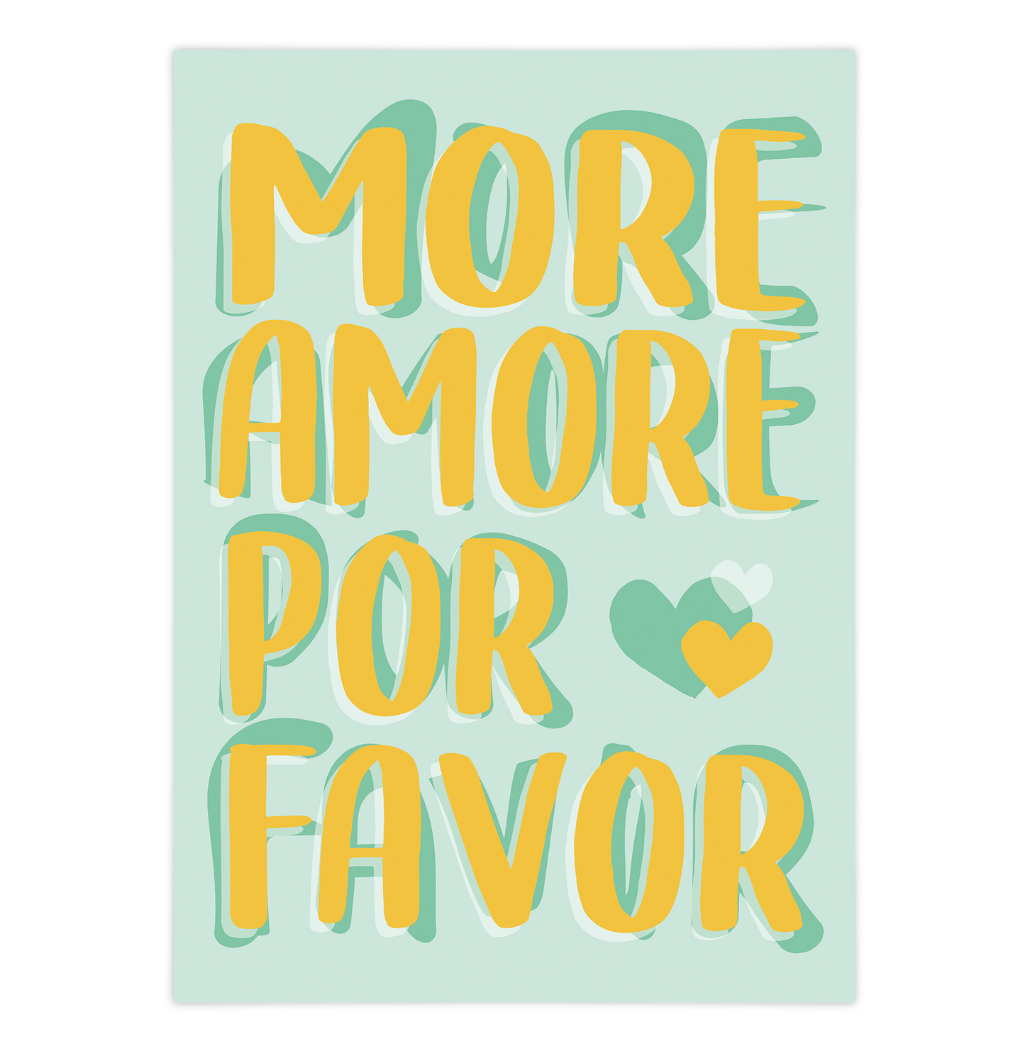 More Amore por Favore - Mint Yellow