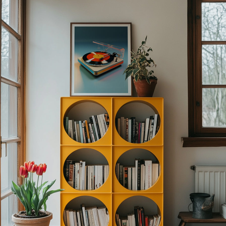 Orange Record Player