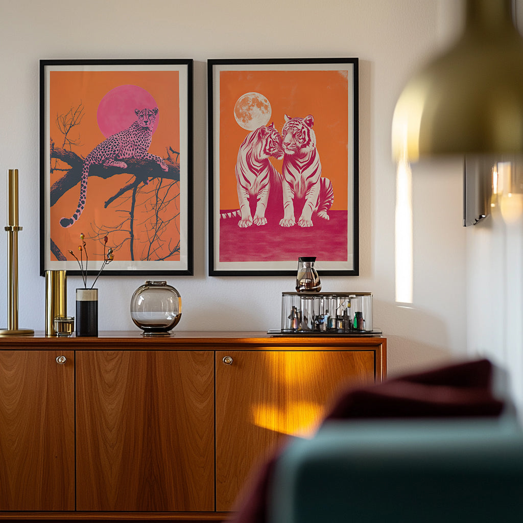 Pink Cheetah and Sunset Vibes