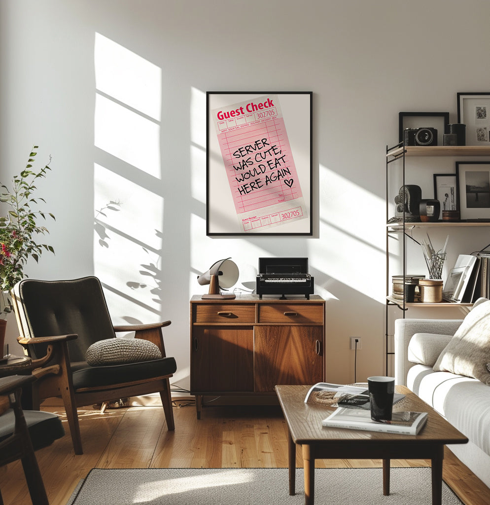 Server was cute - Guest Check