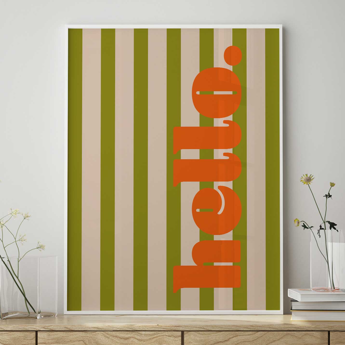 Stripes Hello - Green