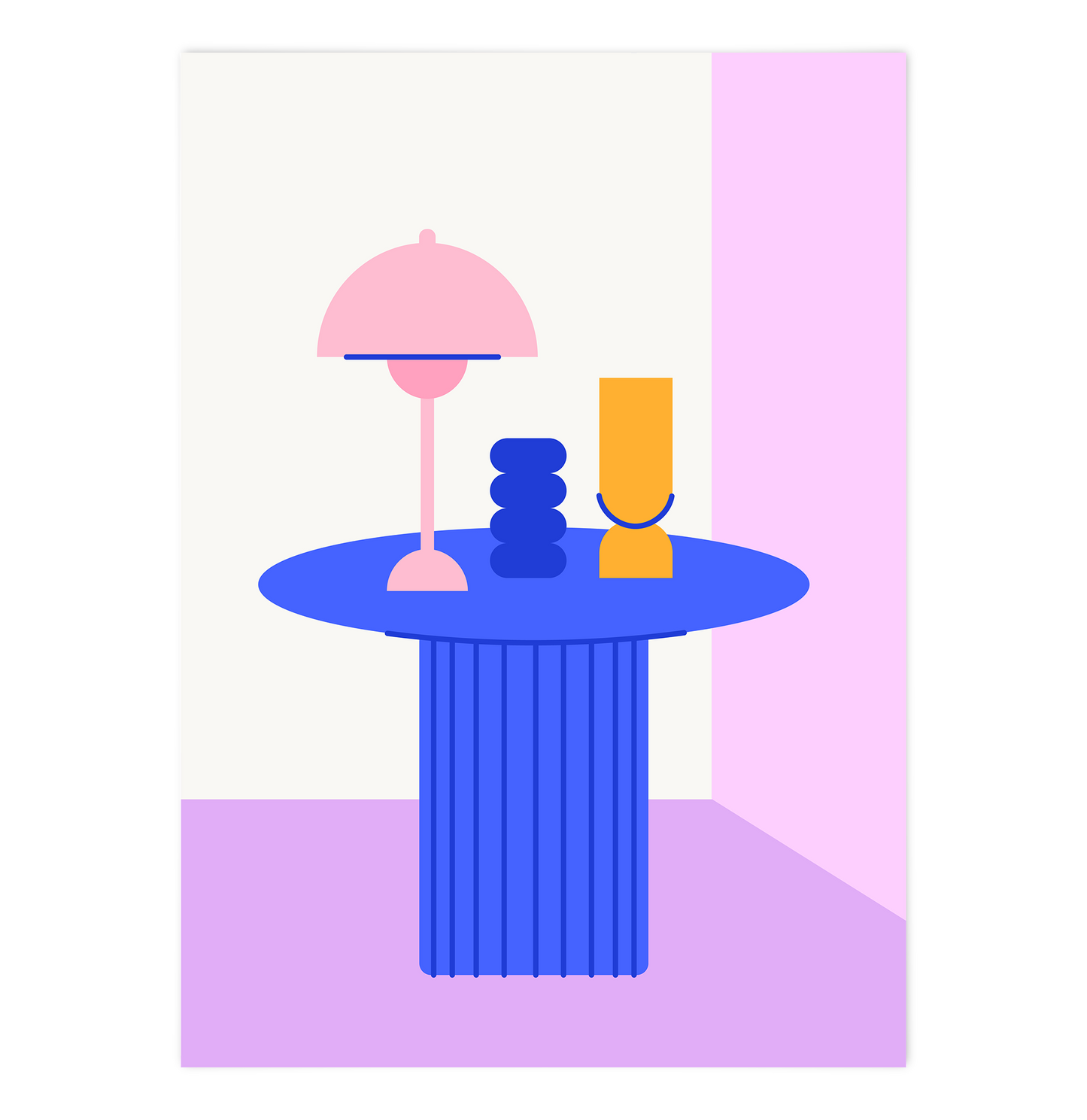 Blue Bauhaus Table