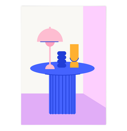 Blue Bauhaus Table