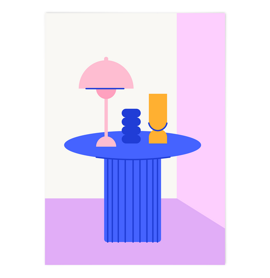 Blue Bauhaus Table