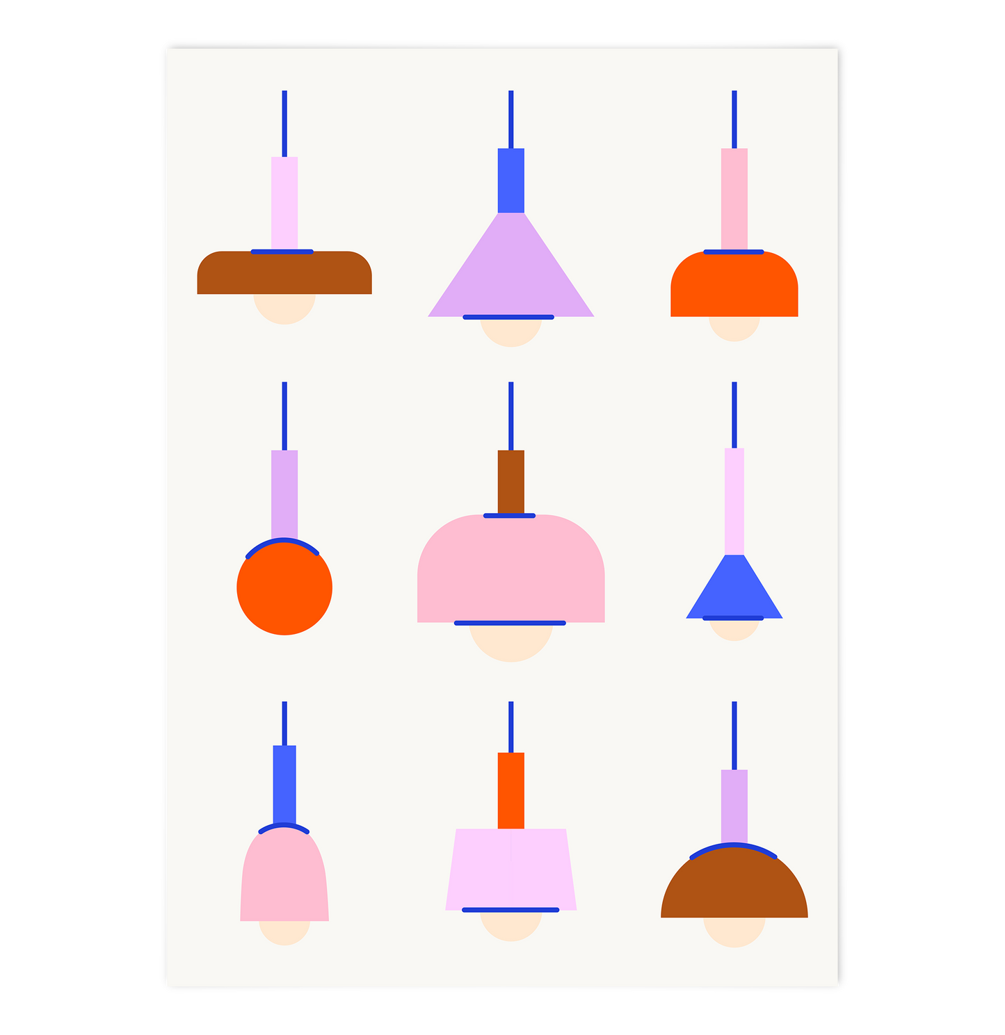 Colourful Bauhaus Lamps