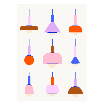 Colourful Bauhaus Lamps