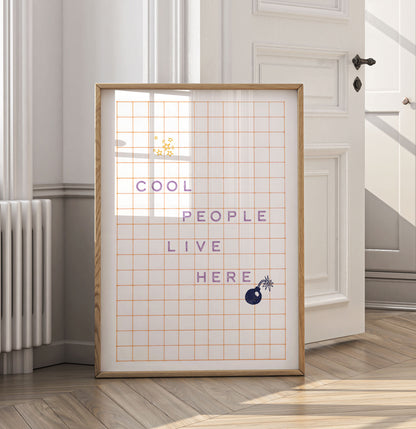 Cool People live here - Pink