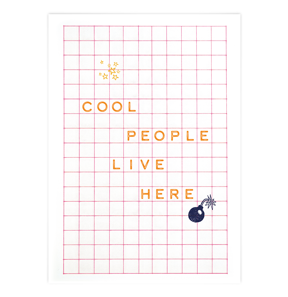 Cool People live here - Pink