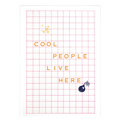 Cool People live here - Pink
