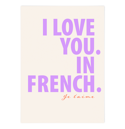 I love you in French