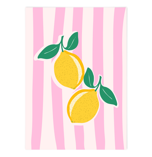 Lemons and pink Stripes