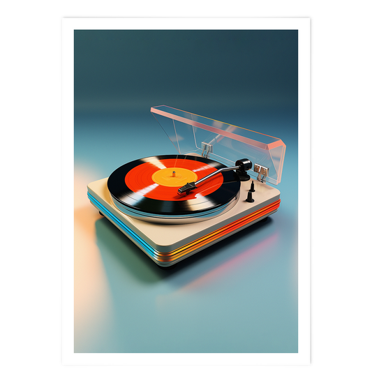 Orange Record Player